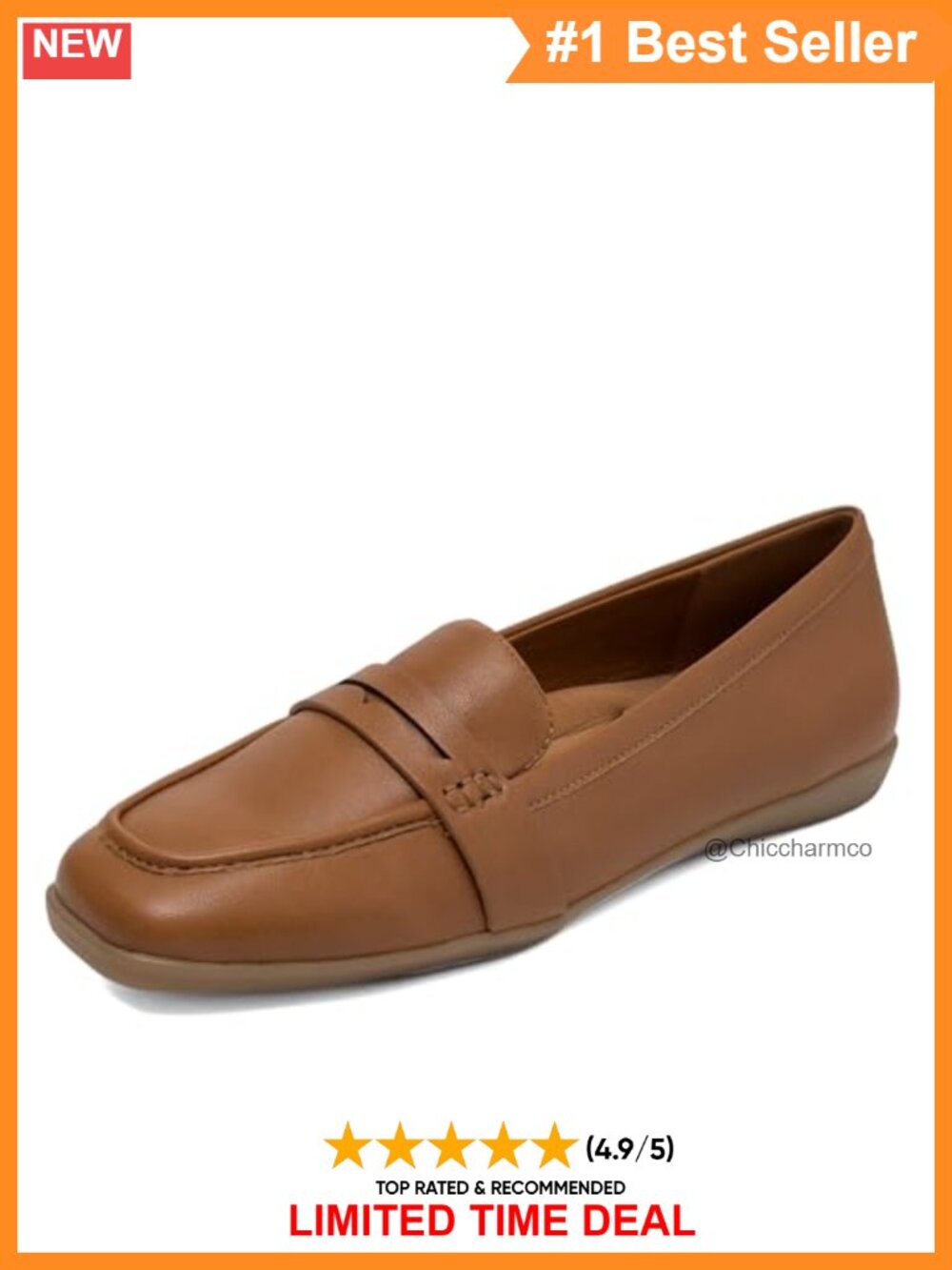 Aerosoles Womens Kody Faux Grain Leather Loafers